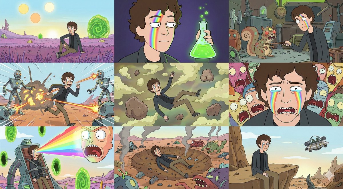 Animated 3×3 grid