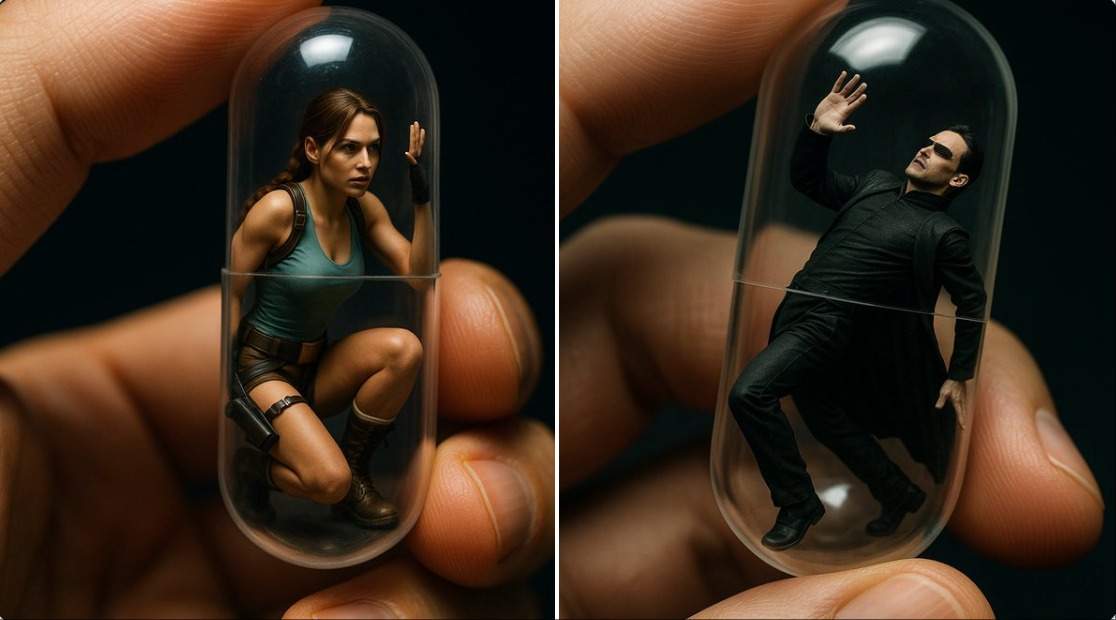 Capsule transparente miniature