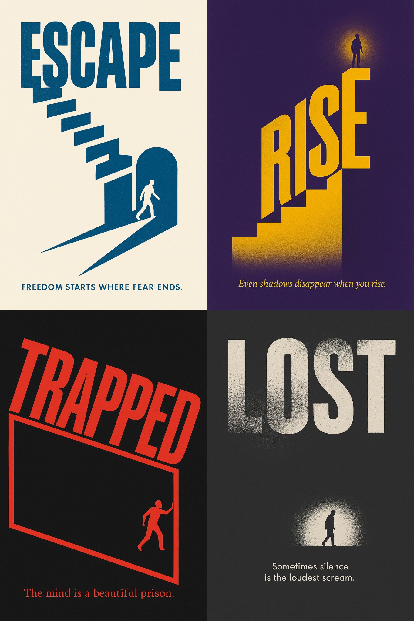 2D 단어 포스터 디자인