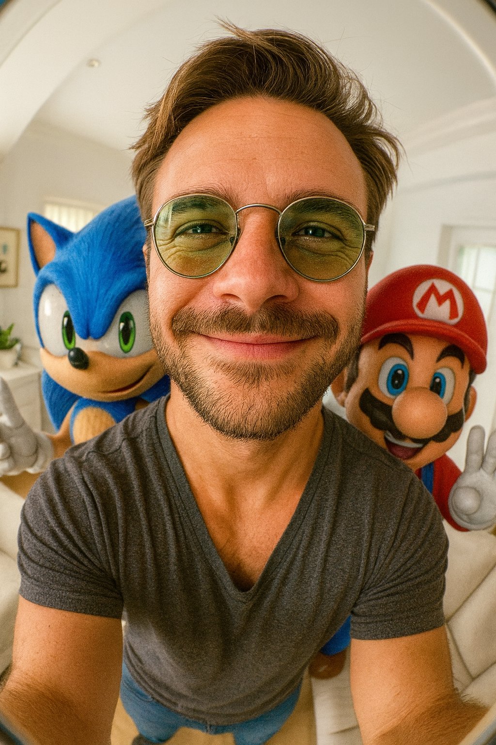 Gruppenfoto mit Sonic und Mario