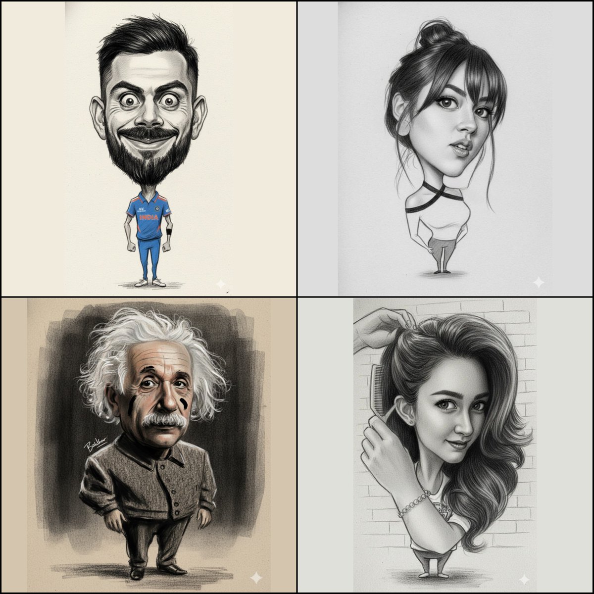 Bleistiftstil großer Kopf-Comic