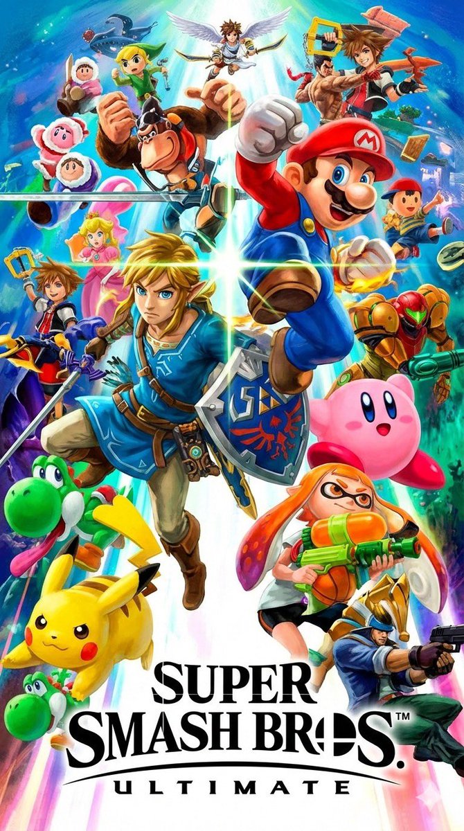 Affiche de groupe du jeu Super Smash Bros.