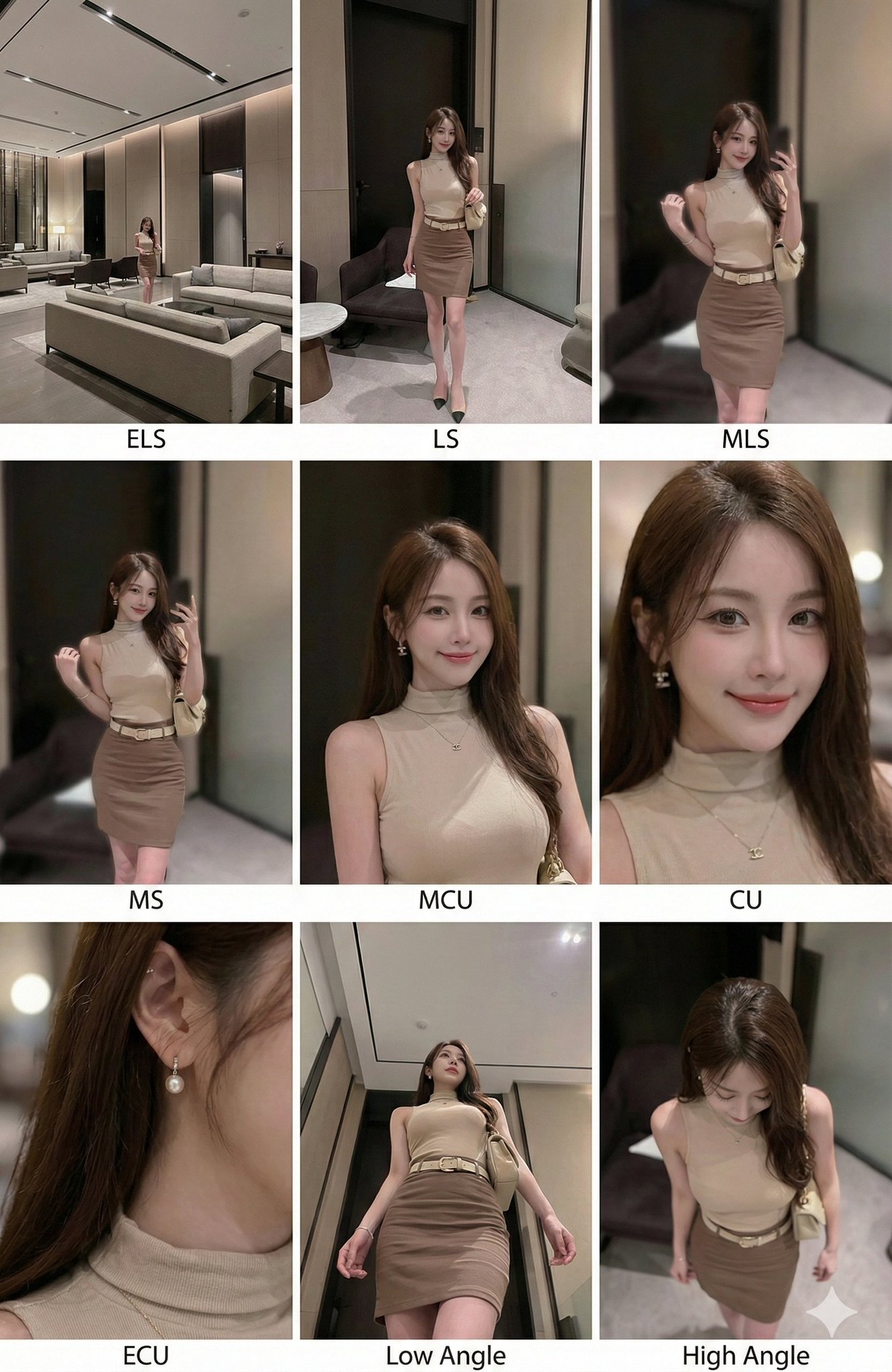 Một hình tạo 9 cảnh quay khác nhau