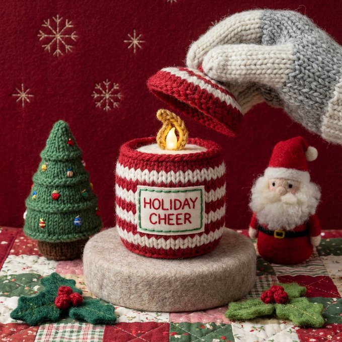 Monde miniature en textile doux et artisanal