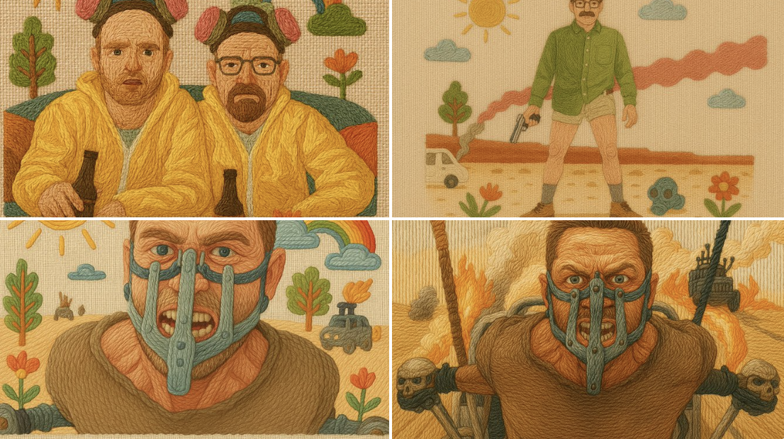 Styl ilustracji haftowanych